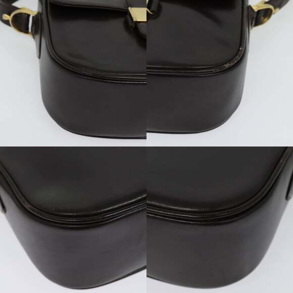 CELINE Horse Carriage Shoulder Bag Leather Brown Gold - Picture 10 of 12